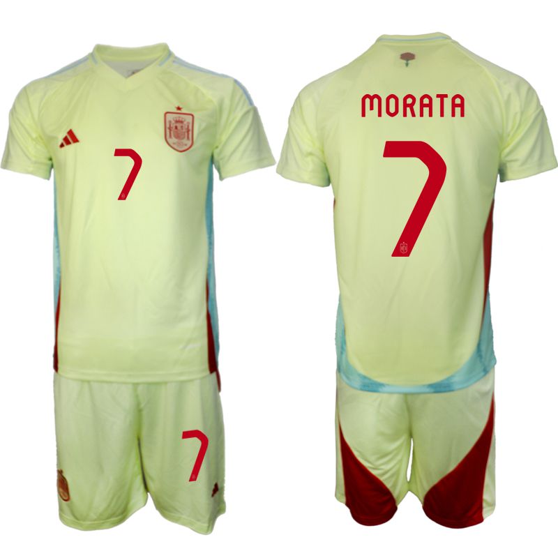 Men 2024-2025 Season Spain away green 7 Soccer Jerseys